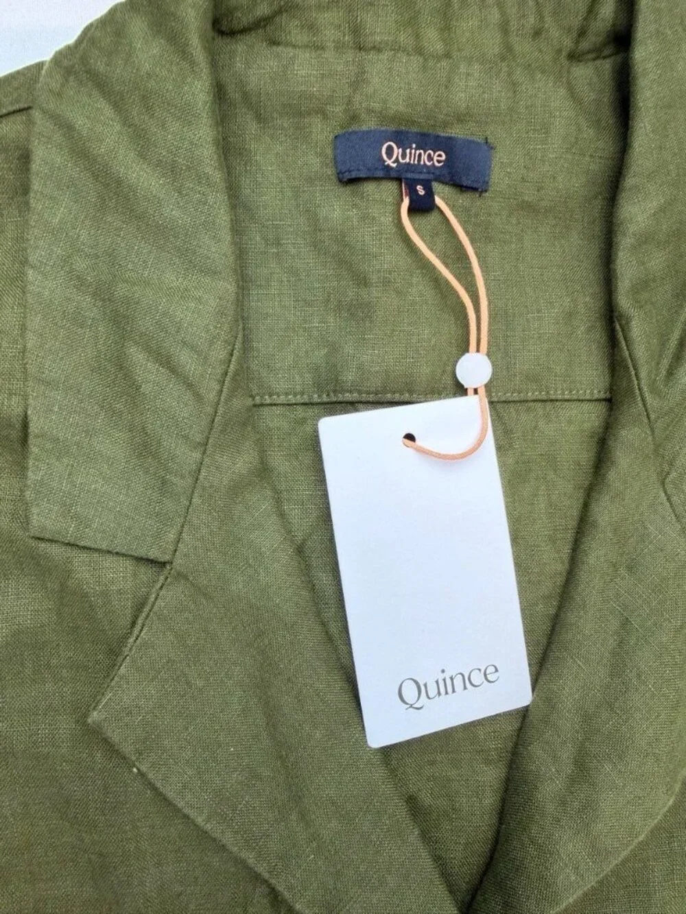 NWT Quince 100% European Linen Button Front Dress Size Small - Picture 4 of 8